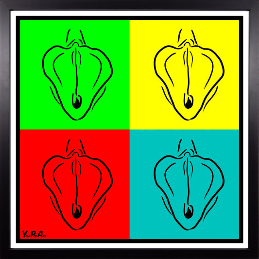YoniPopArt "Collection 2" inklusive Echtholz-Rahmen