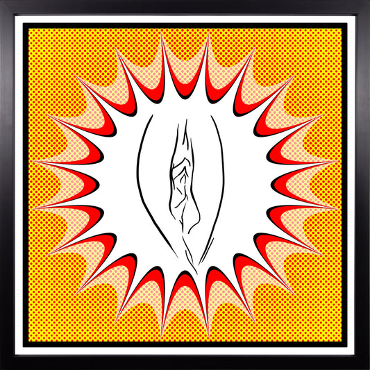 YoniPopArt #3 inklusive Echtholz-Rahmen