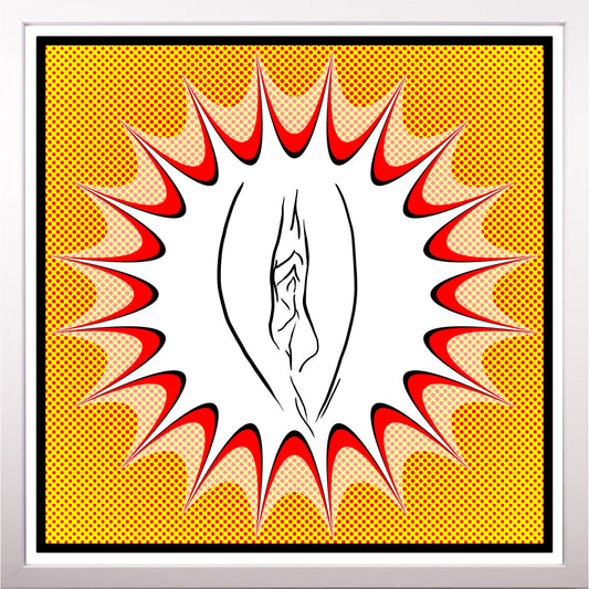 YoniPopArt #3 inklusive Echtholz-Rahmen