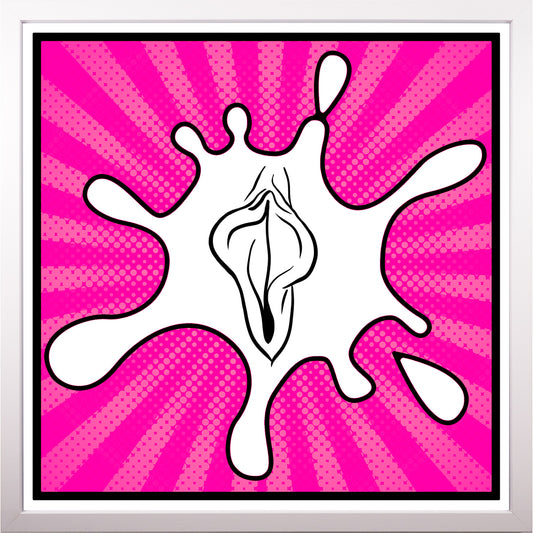 YoniPopArt #7 inklusive Echtholz-Rahmen