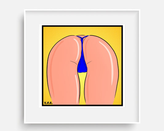 YoniPopArt "strip off blue"