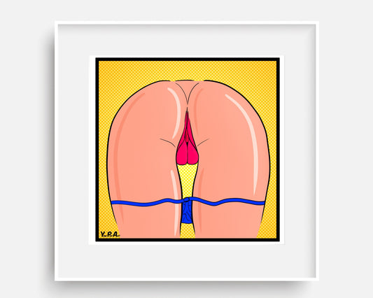 YoniPopArt "stripped off blue"