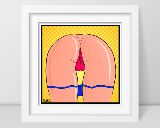 YoniPopArt "stripped off blue"