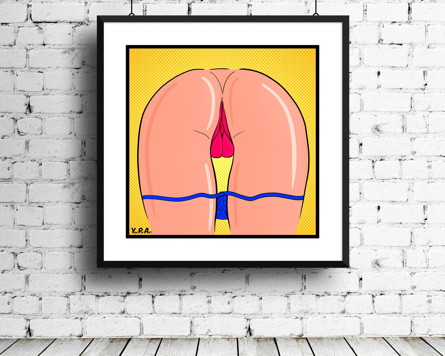 YoniPopArt "stripped off blue"