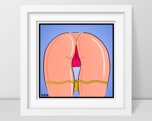 YoniPopArt "stripped off yellow"
