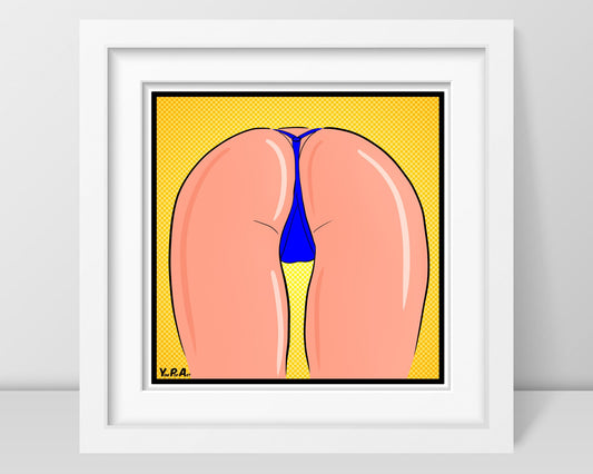 YoniPopArt "strip off blue"