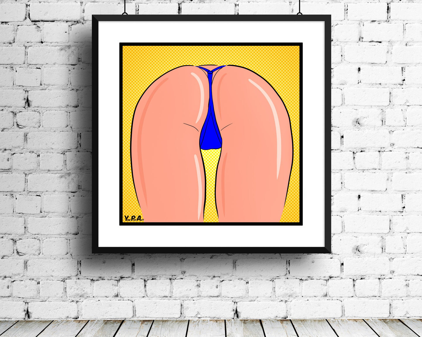 YoniPopArt "strip off blue"
