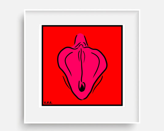 YoniPopArt "Flaps on red"