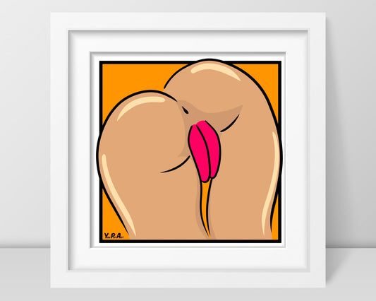 YoniPopArt "Backside on orange"