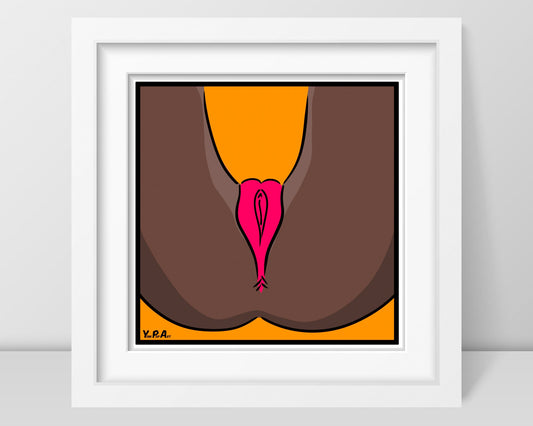 YoniPopArt "Backside #5 on orange"