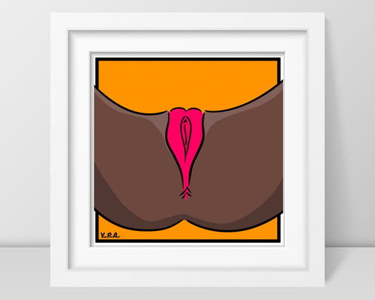 YoniPopArt "Pink on orange"