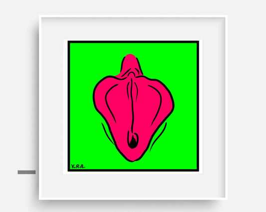 YoniPopArt "Flaps on green"
