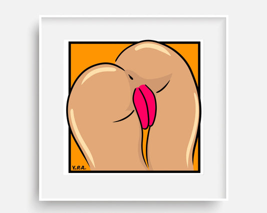 YoniPopArt "Backside on orange"