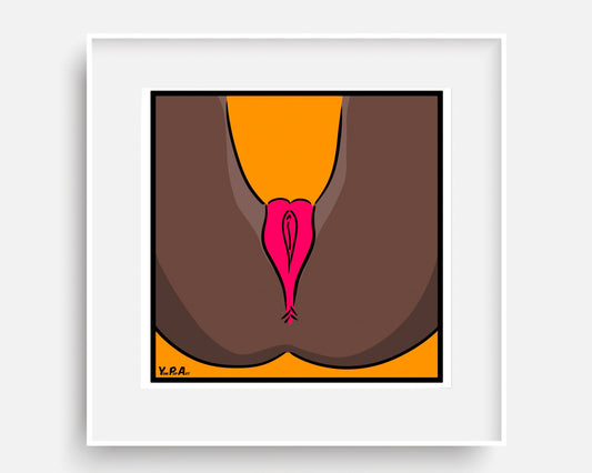 YoniPopArt "Backside #5 on orange"