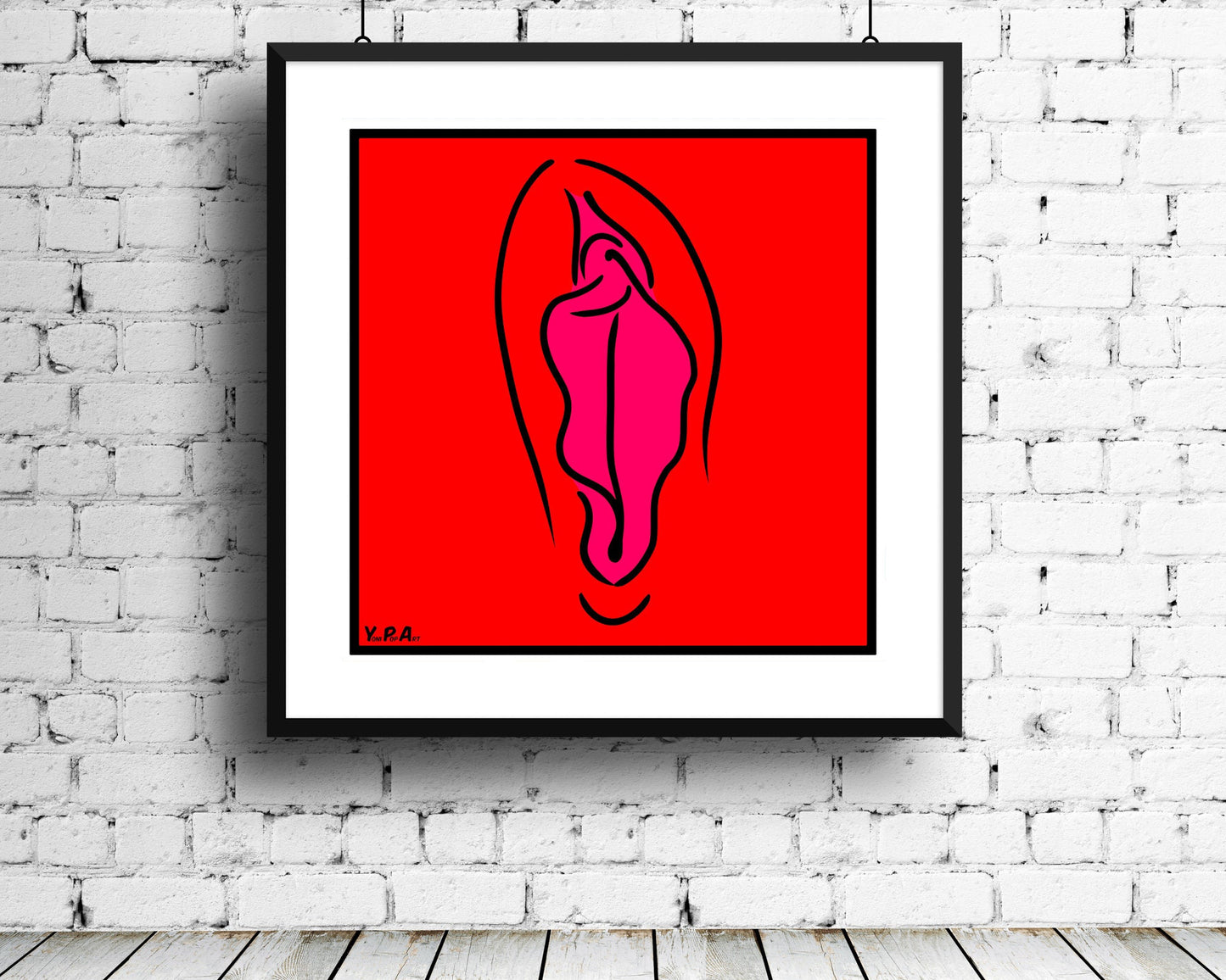 YoniPopArt "Pink on red"