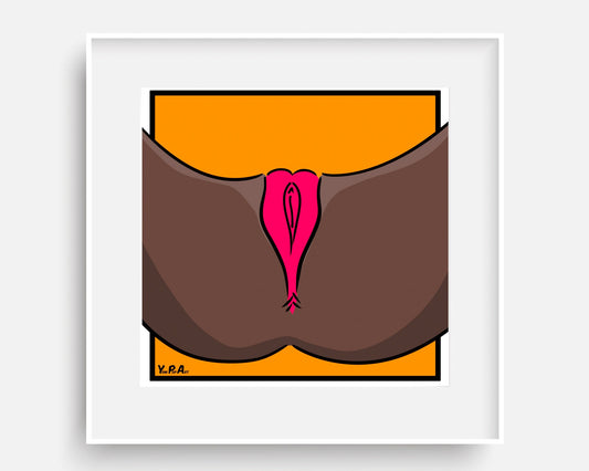 YoniPopArt "Pink on orange"