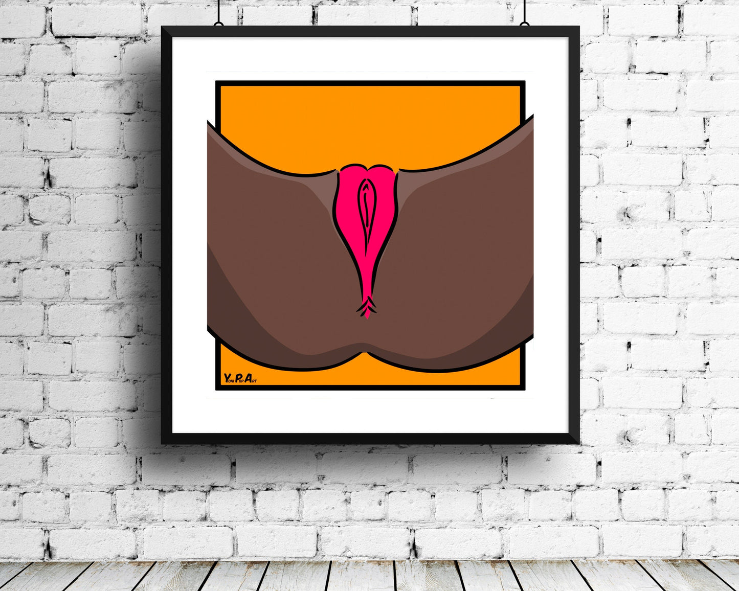 YoniPopArt "Pink on orange"