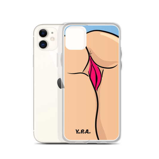 iPhone-Hülle YoniPopArt "Backside on blue"