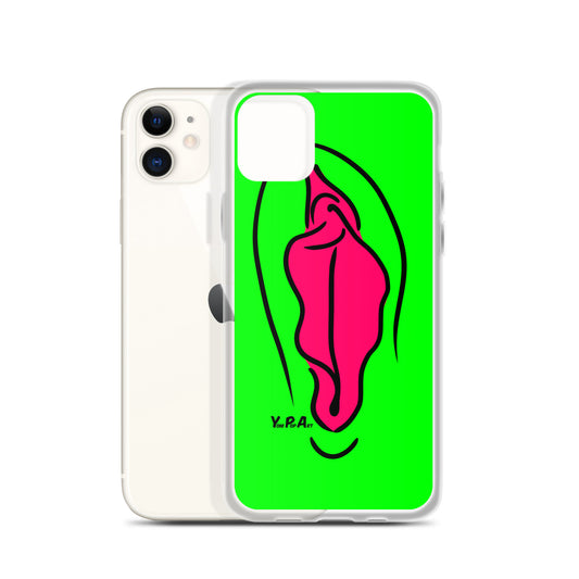 iPhone-Hülle YoniPopArt "pink on green"