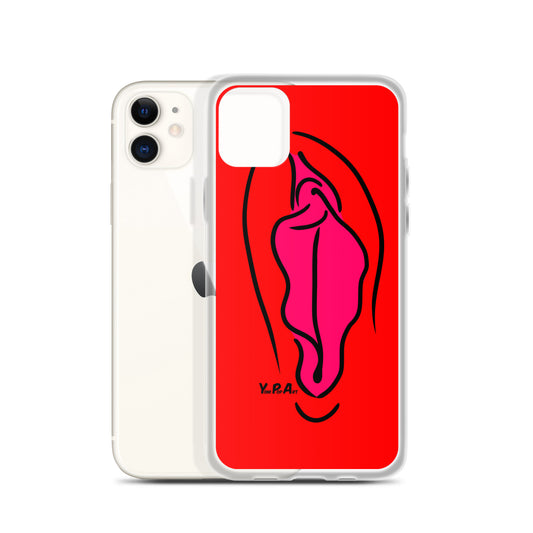 iPhone-Hülle YoniPopArt "Pink on Red"