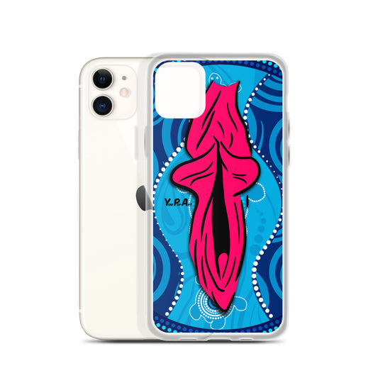 iPhone-Hülle YoniPopArt "Swirling Yoni on Blue"