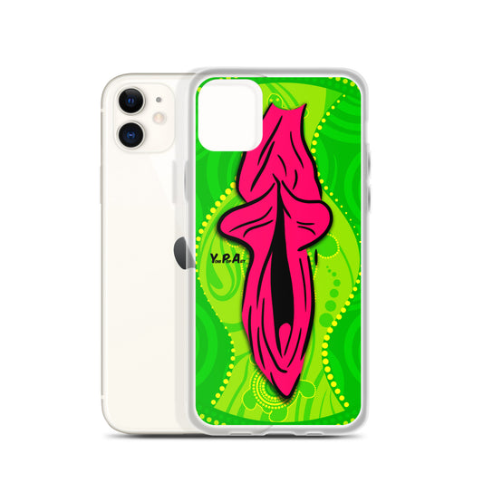 iPhone-Hülle YoniPopArt "Swirling Yoni on Green"