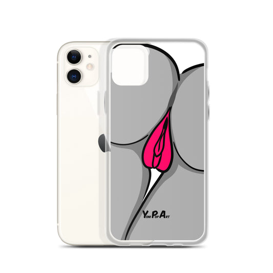 iPhone-Hülle YoniPopArt "Two Lips backside in schwarz-weiss-pink"