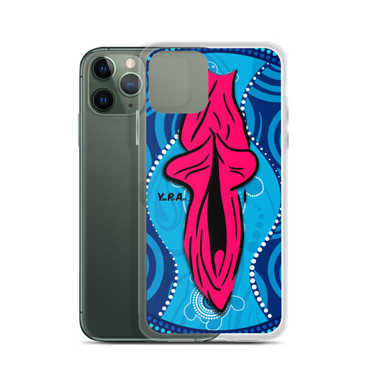iPhone-Hülle YoniPopArt "Swirling Yoni on Blue"