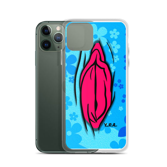 iPhone-Hülle "YoniPopArt #4 on light blue Flowers"