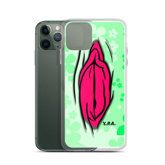 iPhone-Hülle "YoniPopArt #4 on light green Flowers"