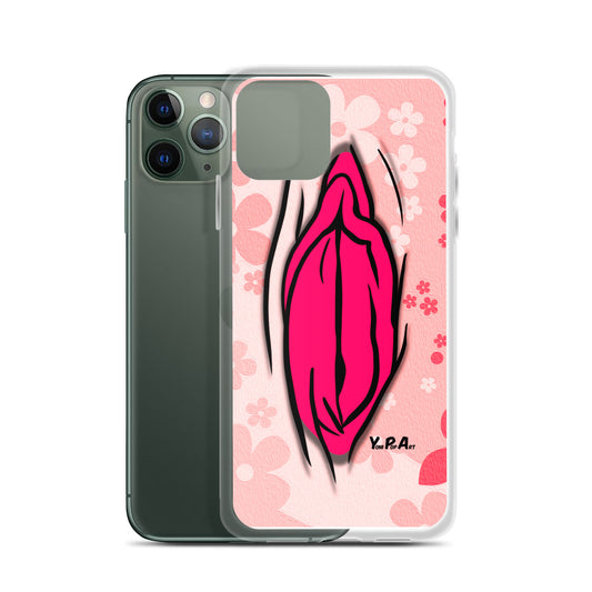 iPhone-Hülle "YoniPopArt #4 on light red Flowers"