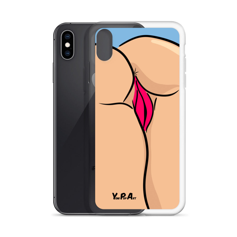 iPhone-Hülle YoniPopArt "Backside on blue"