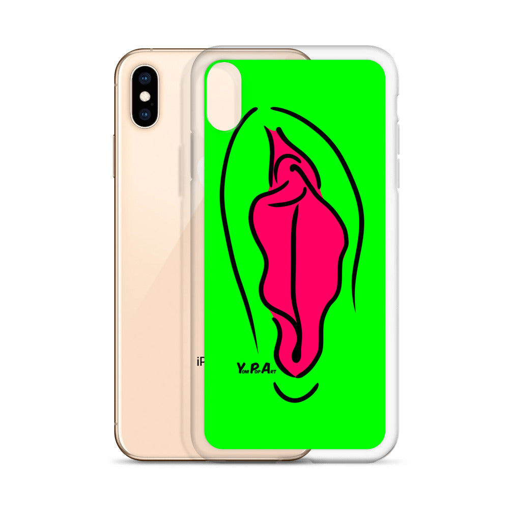 iPhone-Hülle YoniPopArt "pink on green"