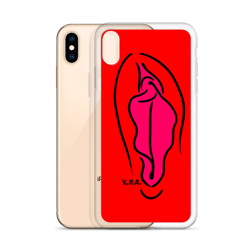 iPhone-Hülle YoniPopArt "Pink on Red"
