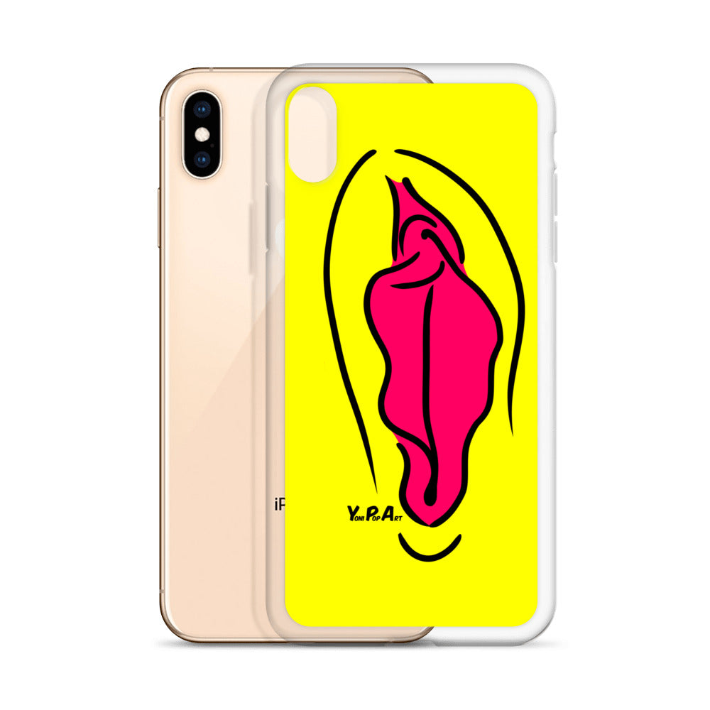 iPhone-Hülle YoniPopArt "Pink on Yellow"