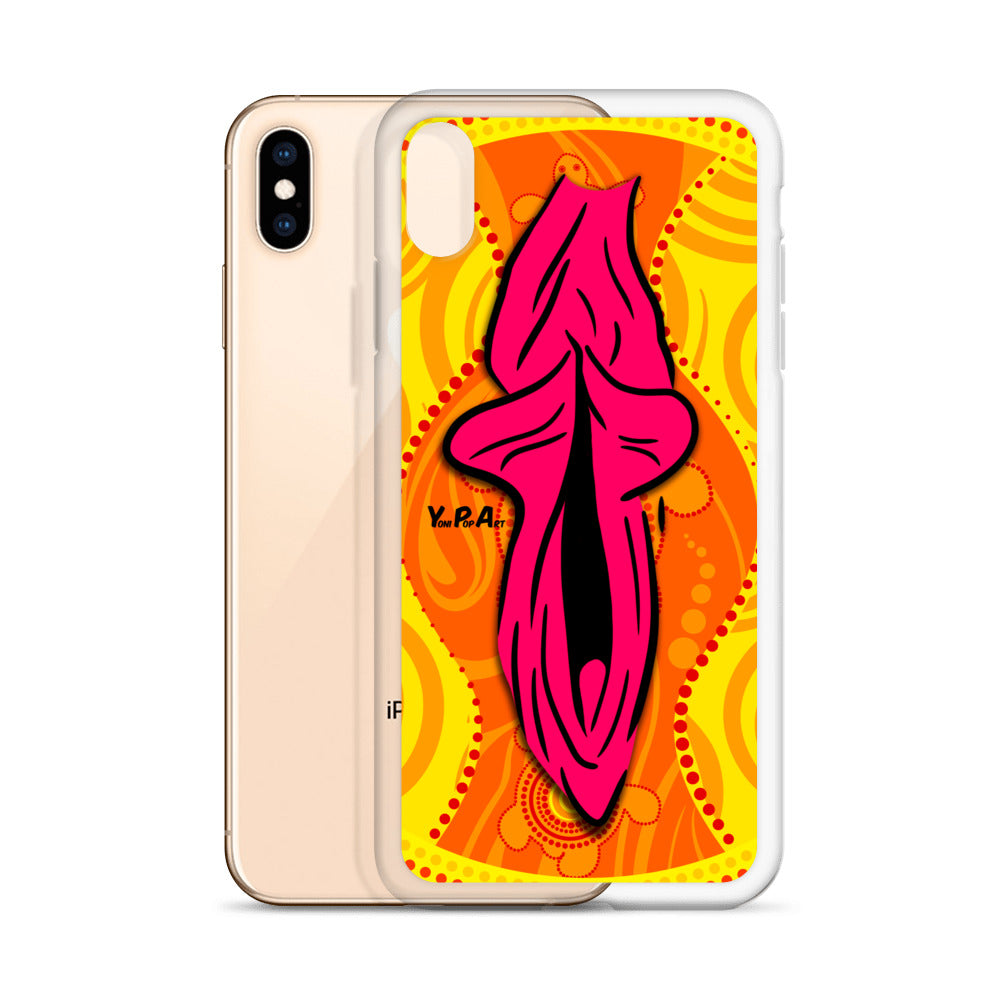 iPhone-Hülle YoniPopArt "Swirling Yoni on Yellow"