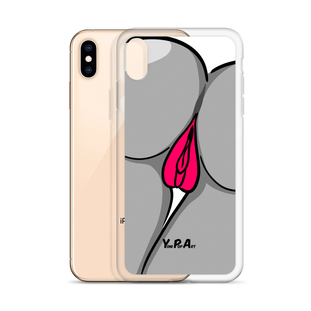 iPhone-Hülle YoniPopArt "Two Lips backside in schwarz-weiss-pink"