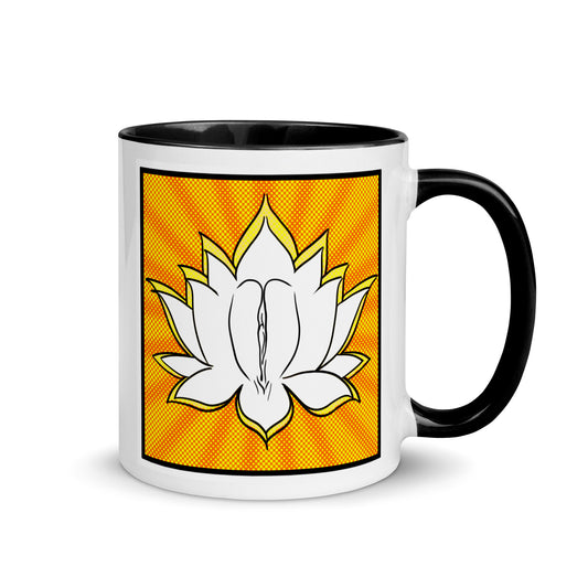 Tasse YoniPopArt #5 mit farbiger Innenseite