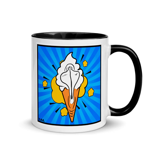 Tasse YoniPopArt "Lick it again" mit farbiger Innenseite