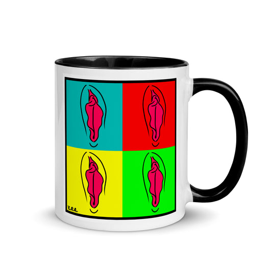 Tasse YoniPopArt "pink pop collection #1" mit farbiger Innenseite