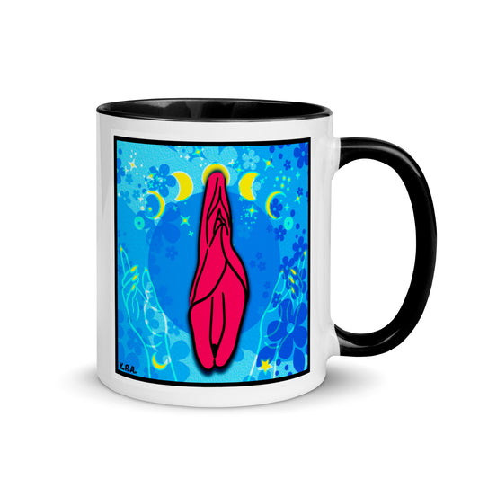 Tasse YoniPopArt "Cycle" mit farbiger Innenseite