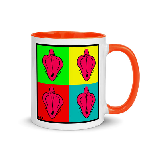 Tasse YoniPopArt "Collection #1" mit farbiger Innenseite