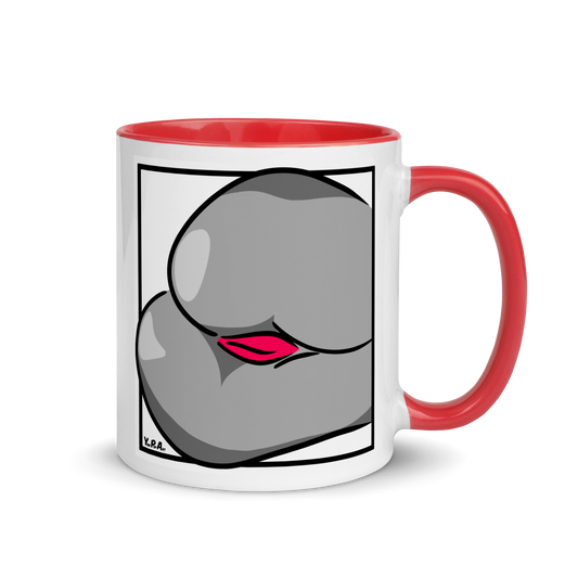 Tasse mit Backside #3 in Schwarz-Weiss-Pink