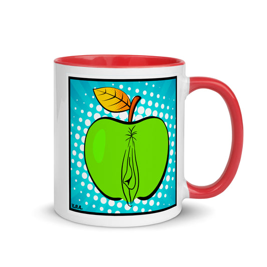 Tasse YoniPopArt "Apple" mit farbiger Innenseite