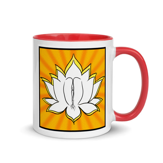 Tasse YoniPopArt #5 mit farbiger Innenseite