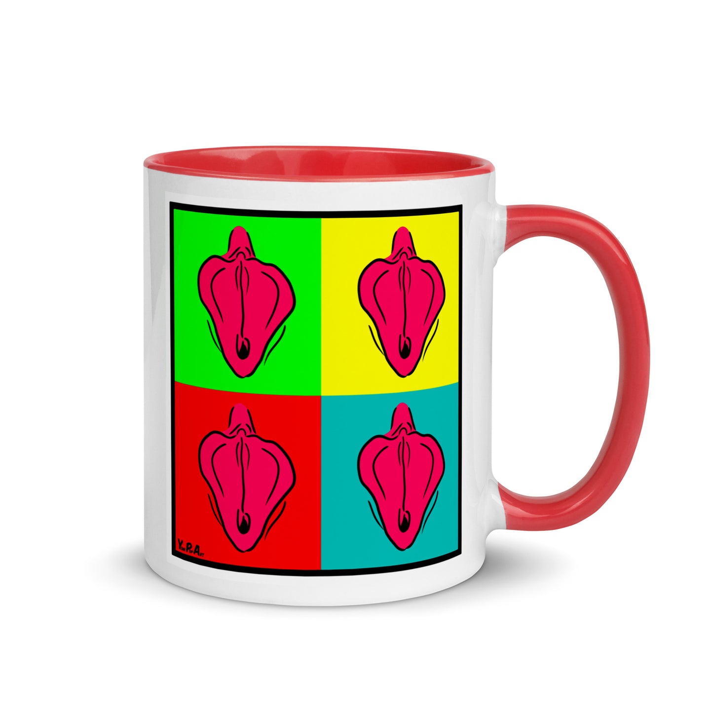 Tasse YoniPopArt "Collection #1" mit farbiger Innenseite