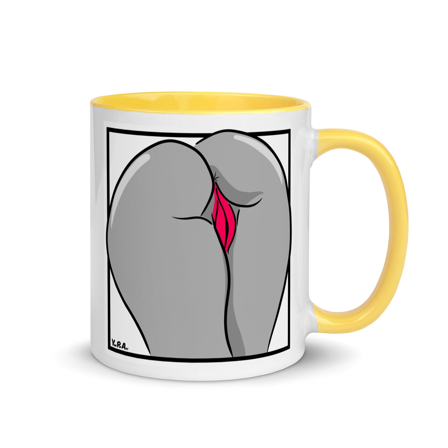 Tasse mit Backside in Schwarz-Weiss-Pink