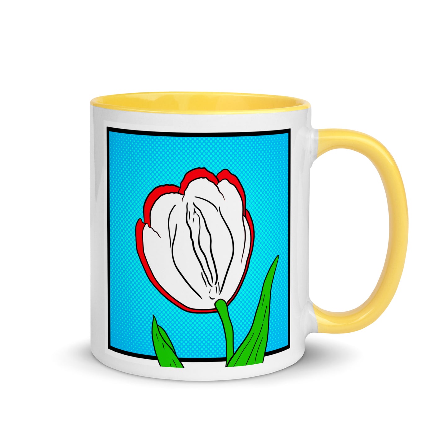 Tasse YoniPopArt #8 mit farbiger Innenseite