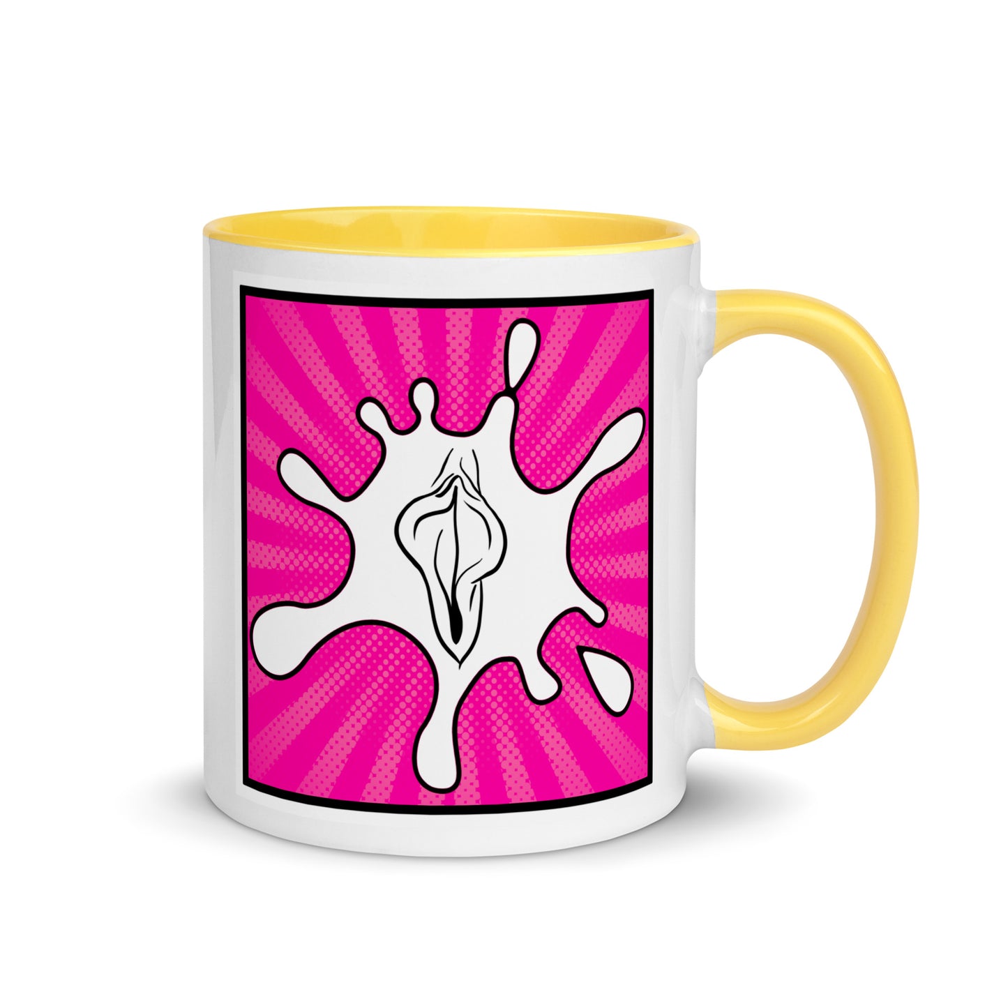 Tasse YoniPopArt #7 mit farbiger Innenseite