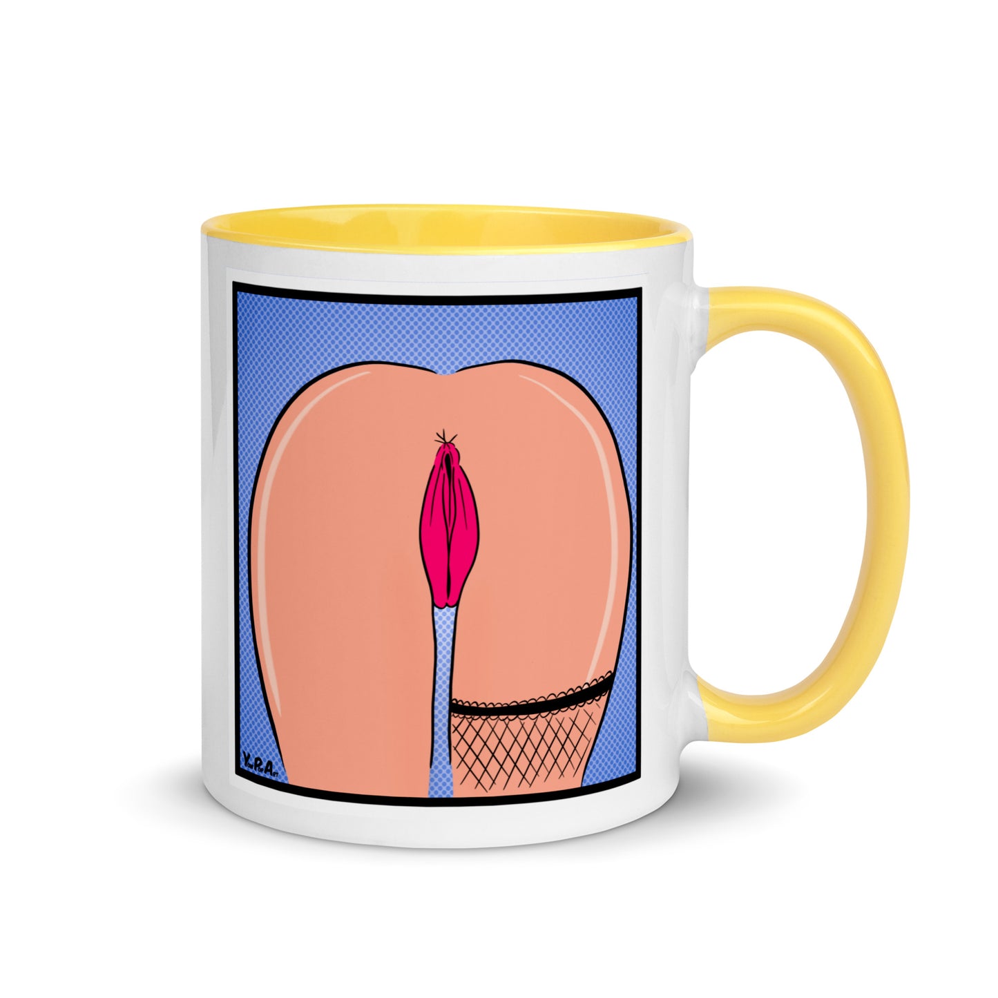 Tasse YoniPopArt "Butt" mit farbiger Innenseite